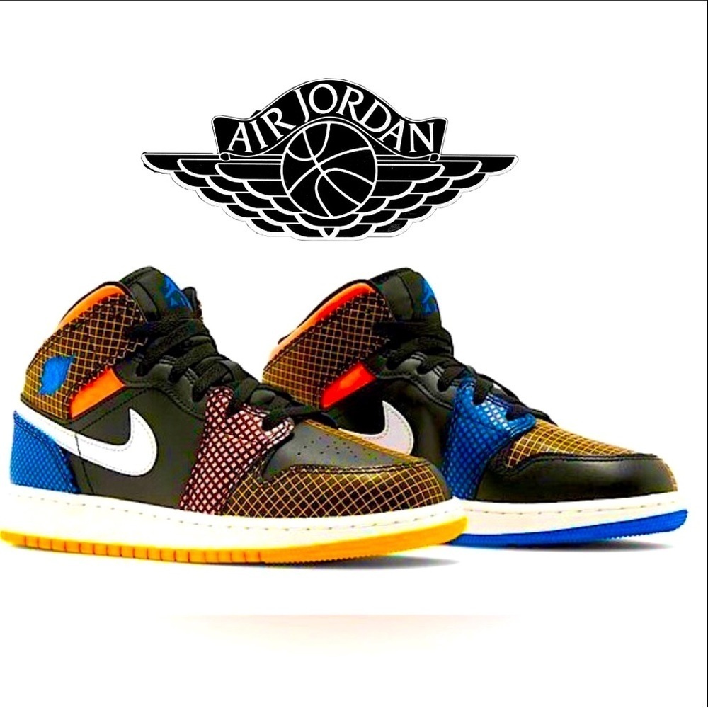 Jordan 1 Mid MMD Multi-Color Grid